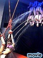 Asian teen bound and hung high